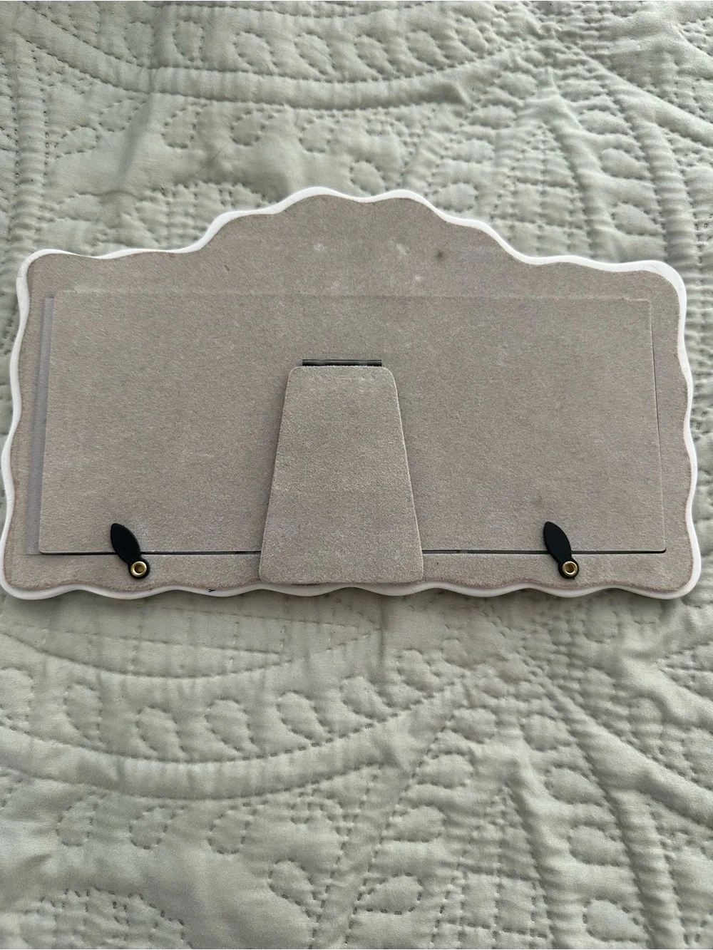 Ceramic triple baby photo frame Hold 3 x 4 photos